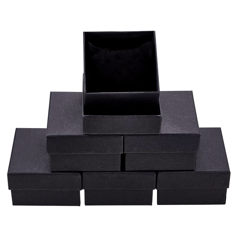 [Australia - AusPower] - BENECREAT 6 Pack Kraft Square Cardboard Present Gift Boxes for Bangle Wrist Watch and Other Jewelry Set - 3.5x3.5x2 Inches Wrist Watch & Bangle Box Wrist Watch & Bangle Box(3.43x3.43x2.17") 