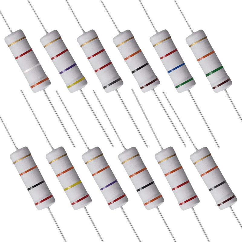[Australia - AusPower] - uxcell 60Pcs 5W Metal Oxide Film Resistor 3.9K,4.7K,5.6K,8.2K,10K,15K,18K,20K,22K,24K,27K,30K Ohm 
