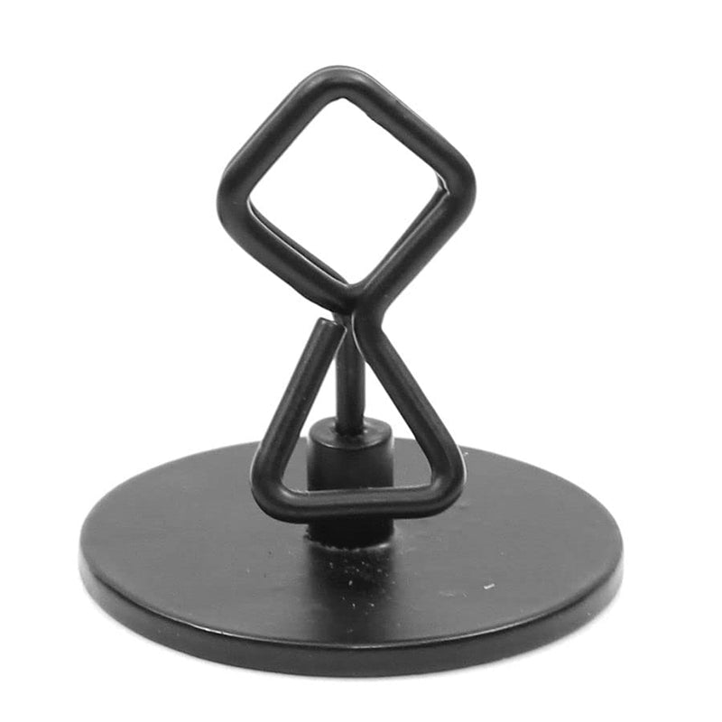 [Australia - AusPower] - 2" Metal Card & Number Holder Stand with Clip, Black Powder Coated 