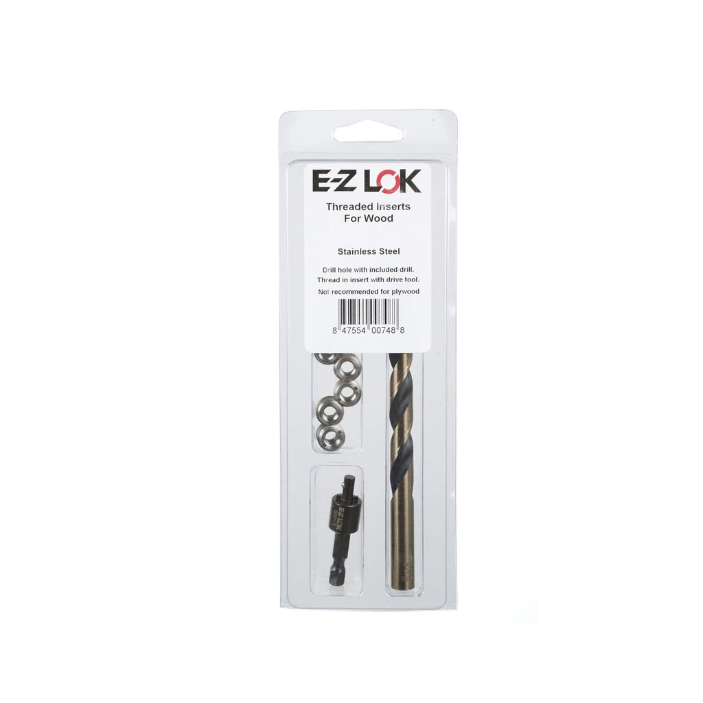 [Australia - AusPower] - E-Z Knife Threaded Insert Installation Kit for Hard Wood - Stainless - 1/4-28 