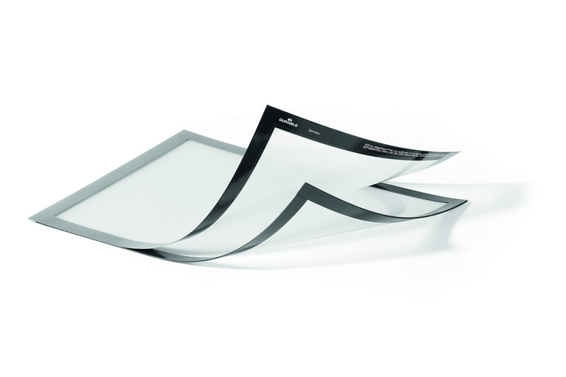 [Australia - AusPower] - Durable Magnetic DURAFRAME Plus Document Sign Holder, Letter-Size 8-1/2" x 11", Silver, 2 Pack (400423) 