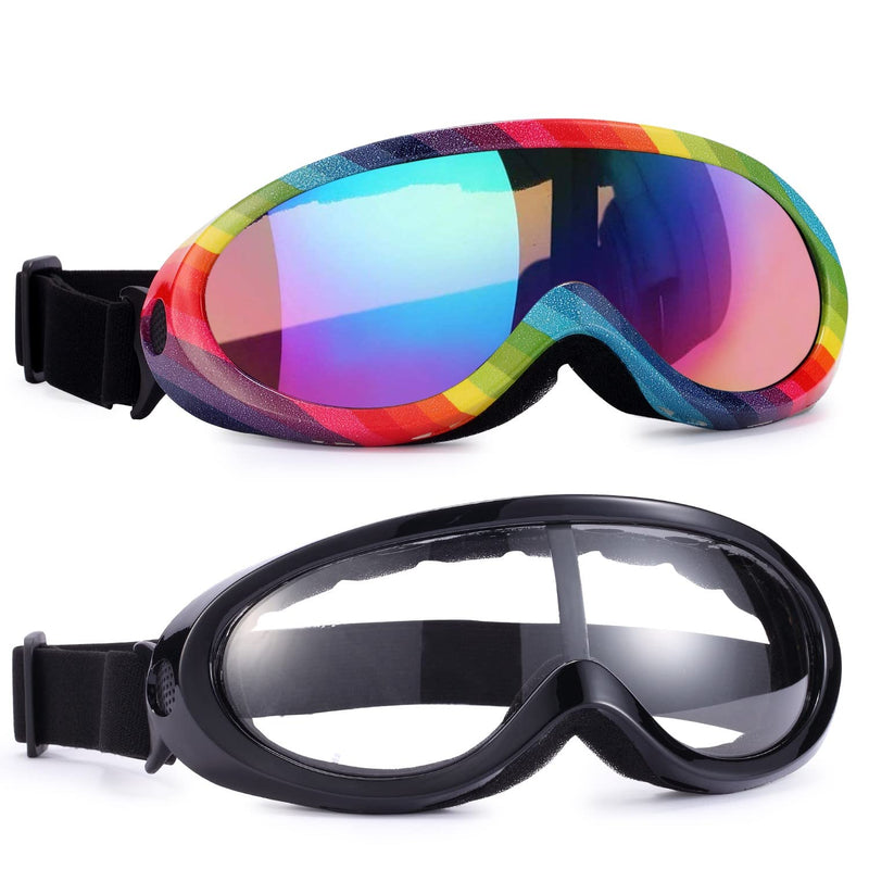 [Australia - AusPower] - Ski Goggles, Pack of 2, Snowboard Goggles for Kids, Boys & Girls, Youth, Men 