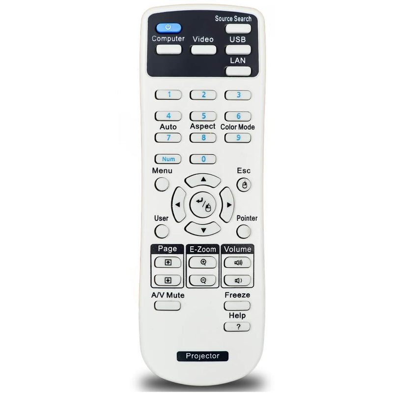 [Australia - AusPower] - InTeching 1456641 Projector Remote Control for Epson EX21, EX30, EX31, EX50, EX51, EX71, PowerLite 400W/ 410W/ 78/822+/ 822P/ 83+/ 83C/ 83V+/ S6 