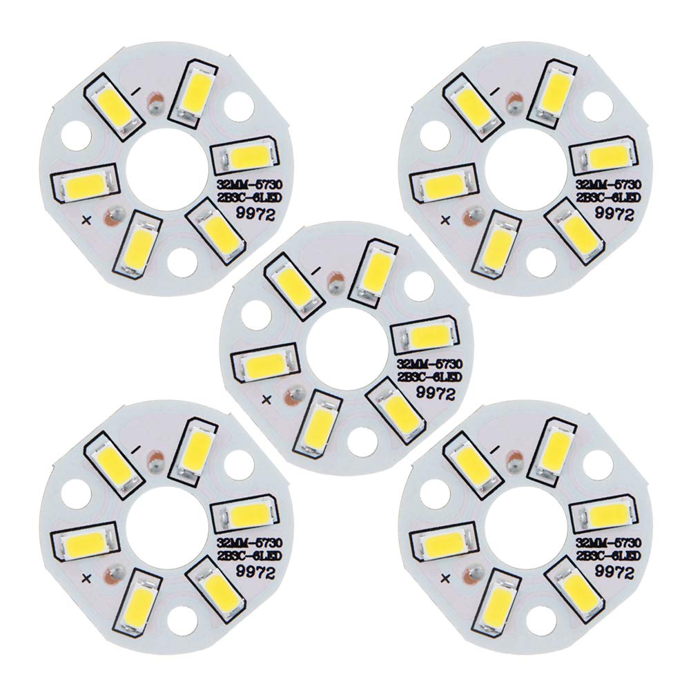 [Australia - AusPower] - Othmro 300mA 3W LED Chip Bulb Super Bright High Power, 9-11V LED Chip Bulb Surface Mounted Devices Light Beads,Floodlight for Camper Light Bulb, Home Reading, Light Marine Lamps 5PCS 