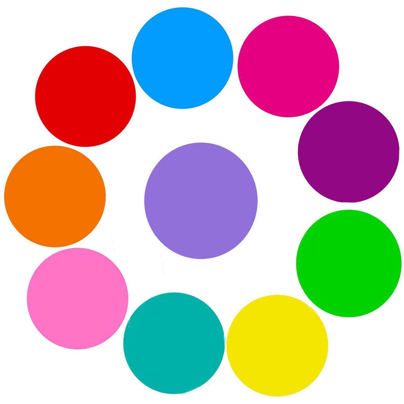 [Australia - AusPower] - Dry Erase Circles, PinCute 10 Pieces Colorful Dry Erase Dots Circles, Dry Erase Board Marker Removable Vinyl Dot Wall Decal for School Classroom Table & Desk (11.8 inch) 