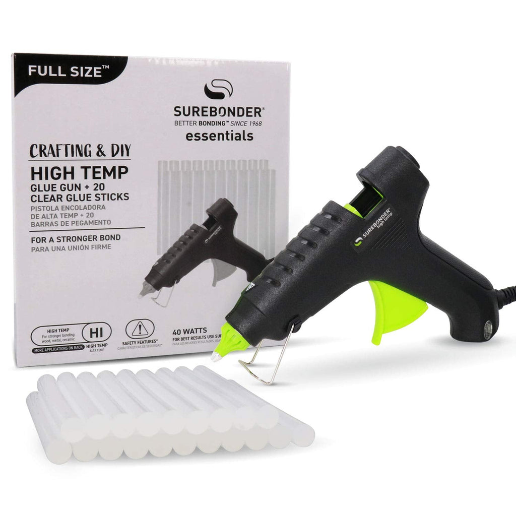 [Australia - AusPower] - Hot Glue Gun, Surebonder Full Size 40W High Temperature Glue Gun Kit with 20 Glue Sticks 