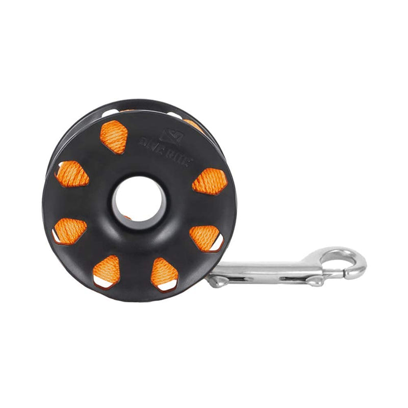 [Australia - AusPower] - Dive Rite Finger Reel with Brass Clip Wreck Scuba Diving Tech Spool 60' Orange 