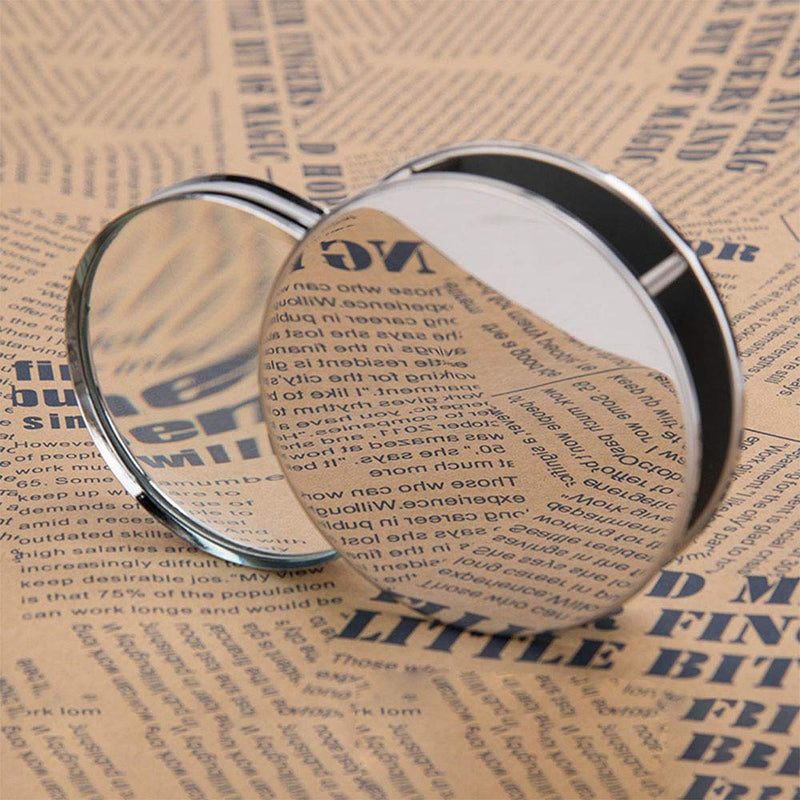 [Australia - AusPower] - Portable Magnifier Foldable Round 20X Magnifying Glass with Metal Protective Case,Pocket Handheld Magnifier Loupe Lens for Reading Inspection Science Diamonds 