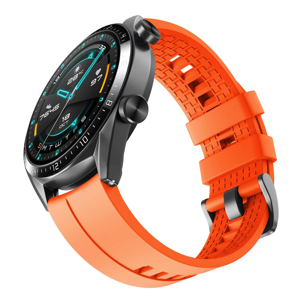 [Australia - AusPower] - NotoCity for Huawei GT/Huawei GT 2(46mm) Watch Band/Samsung Galaxy Watch 46mm/ Gear S3 Bands, 22mm Sport Silicone Bands Straps Bracelet Watch Band Accessory Band for Galaxy S4 46mm Watch/Gear S3 orange 