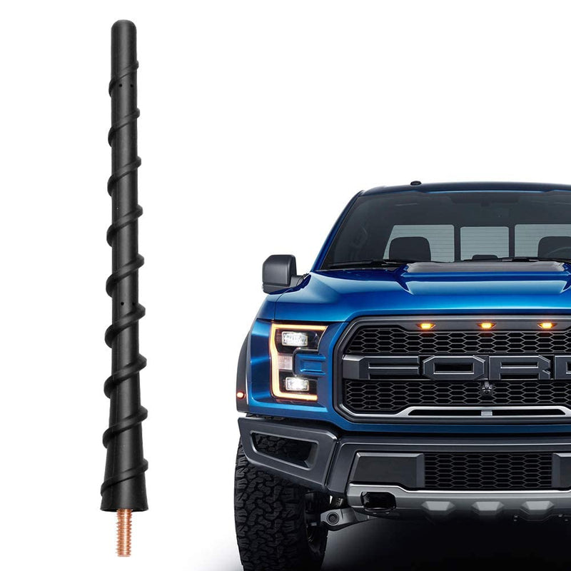 [Australia - AusPower] - Car Truck Antenna for Dodge RAM Ford F150 2009-2022, Durable Rubber Truck Antenna 8 Inch, Car Radio Antenna for FM AM, Black Antenna Ford F150 Accessories Dodge RAM 1500 Ford F150 Antenna 