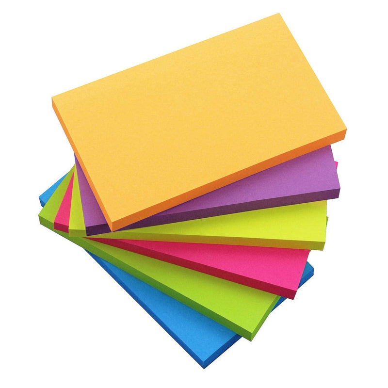 [Australia - AusPower] - Sticky Notes 3x5, 6 Color Bright Colorful Sticky Pad, 6 Pads/Pack, 100 Sheets/Pad, Self-Sticky Note Pads 