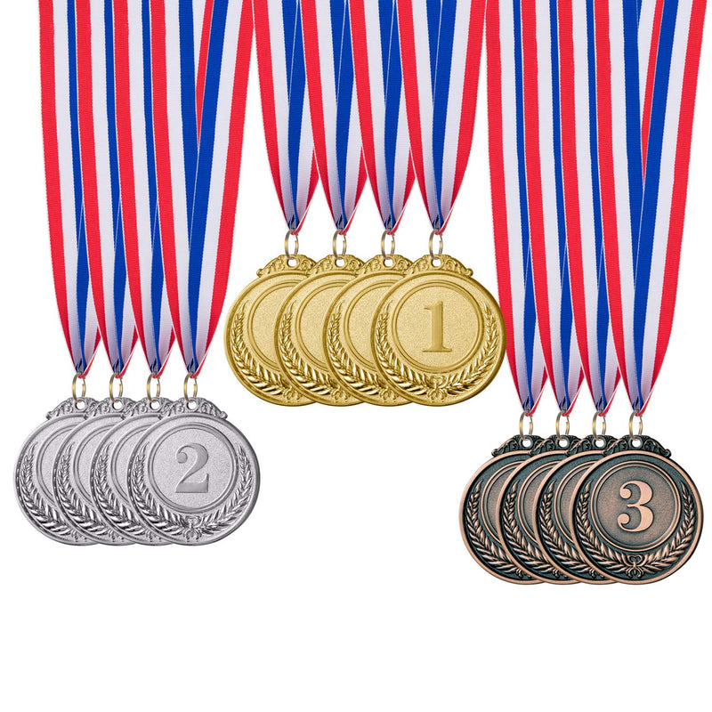 [Australia - AusPower] - Favide 12 Pieces Gold Silver Bronze Award Medals-Winner Medals Gold Silver Bronze Prizes for Competitions, Party,Olympic Style, 2 Inches 