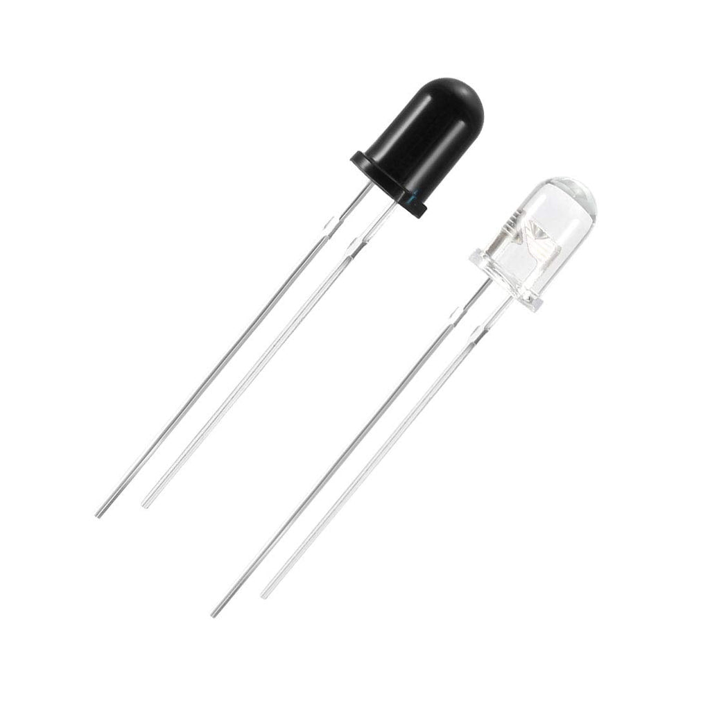 [Australia - AusPower] - uxcell 50pairs 5mm 940nm LEDs Infrared Emitter and IR Receiver Diode DC 1.2V Light Emitting Diodes 