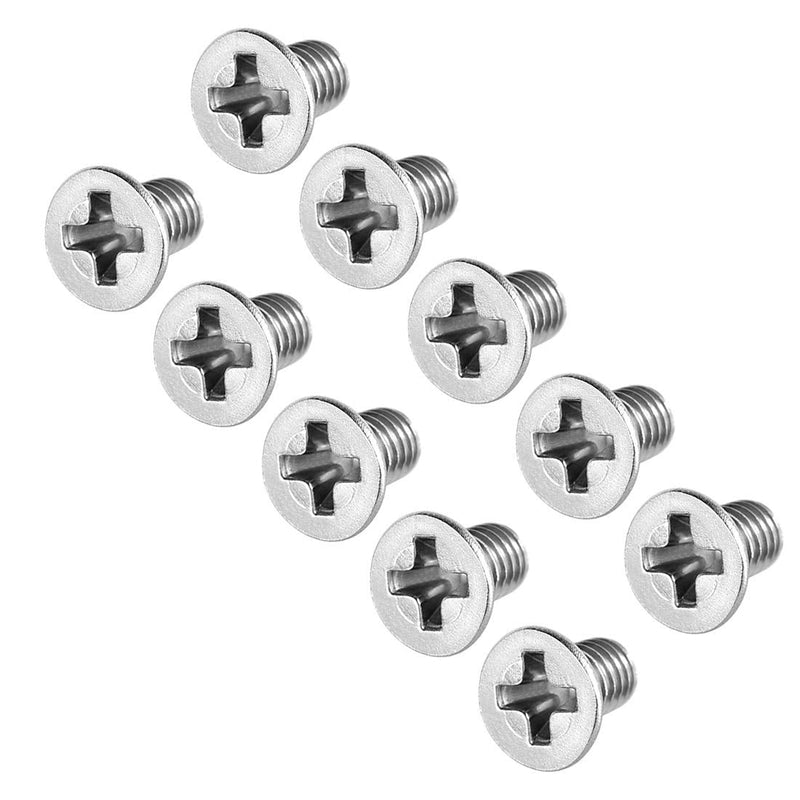 [Australia - AusPower] - uxcell M3x5mm Flat Head Machine Screws, Phillips Cross Screw, 304 Stainless Steel, Fasteners Bolts 50Pcs 