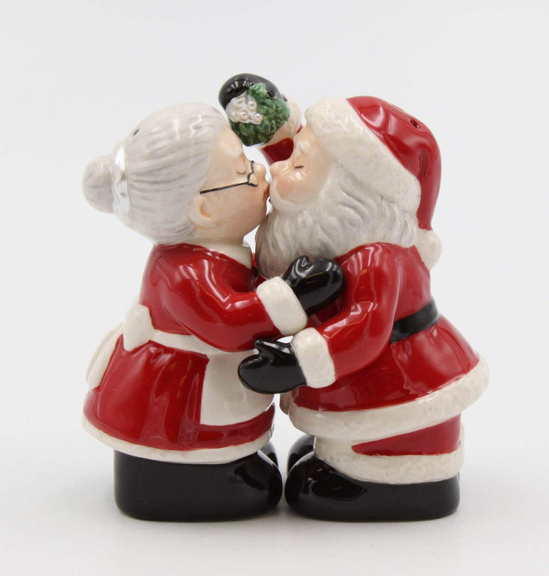 [Australia - AusPower] - Cosmos Gifts Kissing Santa Couple S/P Salt and Pepper Set, Multicolored 