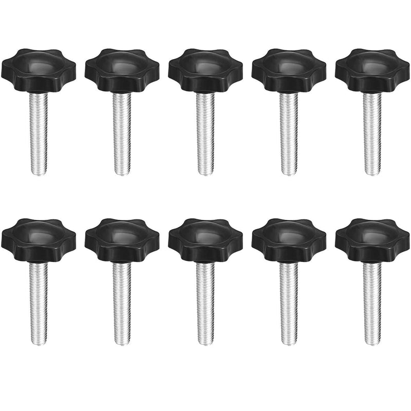 [Australia - AusPower] - NACX M8 x 40mm Thread Clamping Knob, Thumb Screw, Star Hand Knob Tightening Screw Knob for Machinery, 10Pcs 