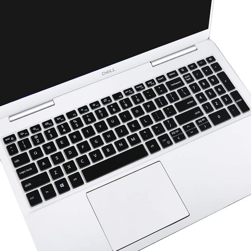 [Australia - AusPower] - Keyboard Cover for 2021 Dell Inspiron 15 3000 3501 3502 3505, Dell Inspiron 15 17 5000 5584 5593 5594 5598 5501 5502 5505 5508 5509, 7000 7500 7590 7591 7501 7506 7706 7790 7791 Keyboard Skin, Black 