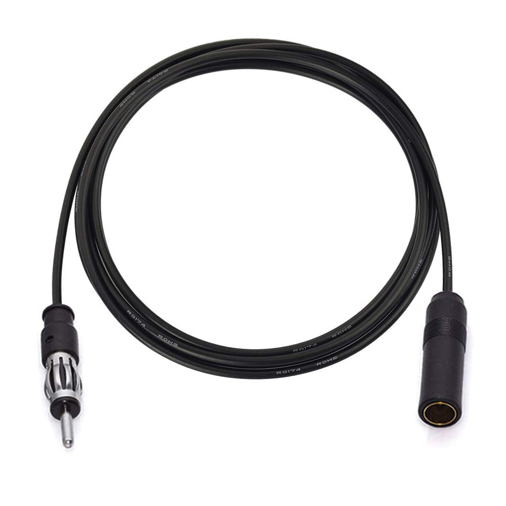 [Australia - AusPower] - Bingfu Car Radio Antenna Extension Cable 4 feet / 48 inch FM AM Radio Car Antenna Extension Cable Cord DIN Plug Connector Coaxial Cable for Vehicle Truck Car Stereo Head Unit CD Media Receiver Player 48 inch / 1.2m 