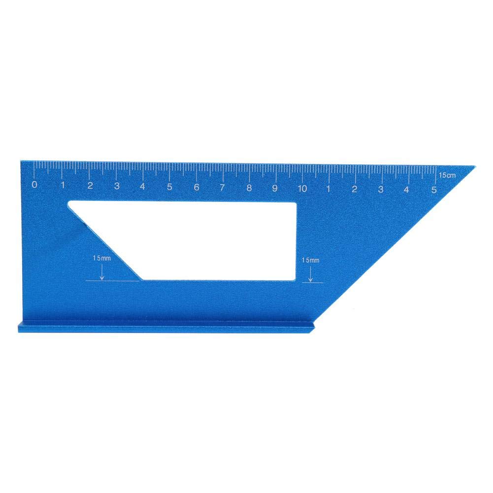 [Australia - AusPower] - 45/90 Degree Layout Miter Gauge, Aluminum Alloy Multifunctional Saddle Square Woodworking Welding Angle Gauge Ruler Edge Marking Measuring Tool 