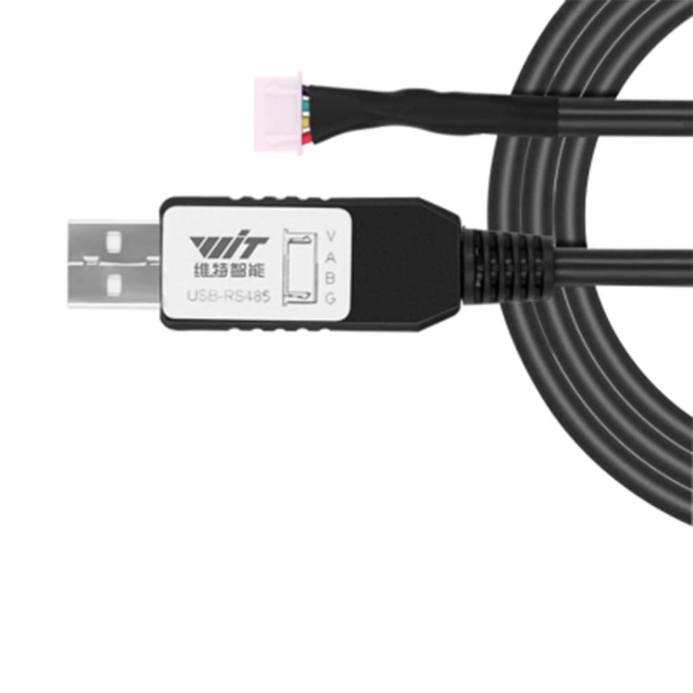 [Australia - AusPower] - WitMotion USB to RS485 Modbus RTU UART Converter Cable with CH340 Chip, Terminated by 4 Way Female Socket Header, Serial Adapter (1m/3.28ft, Black), Windows 10,8,7, Linux MAC OS 
