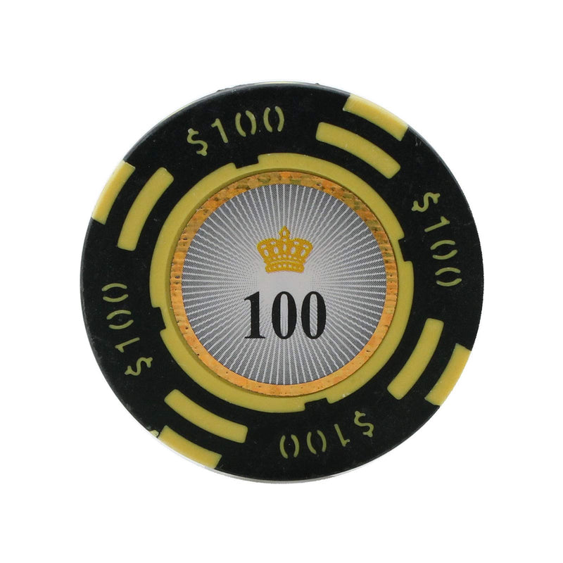 [Australia - AusPower] - Versa Games Crown Casino Clay Poker Chips in 13.5 Gram Weight - Pack of 50 (Choose Colors) Black 