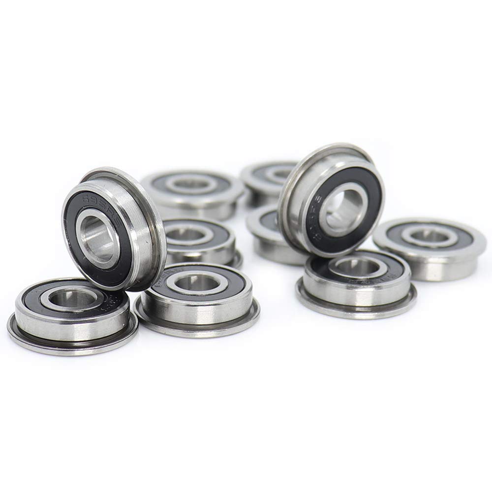 [Australia - AusPower] - F695-2RS Bearing 5x13x4mm Flanged Miniature F695-RS Deep Groove Ball Bearings F695RS for VORON Mobius 2/3 3D Printer (Pick of 10Pcs) 