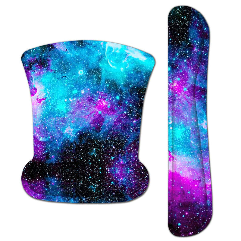 [Australia - AusPower] - RICHEN Keyboard Wrist Rest Pad and Mouse Wrist Rest Support Mouse Pad Set,Durable & Comfortable & Lightweight for Easy Typing & Pain Relief-Ergonomic Support (Galaxy) Galaxy 
