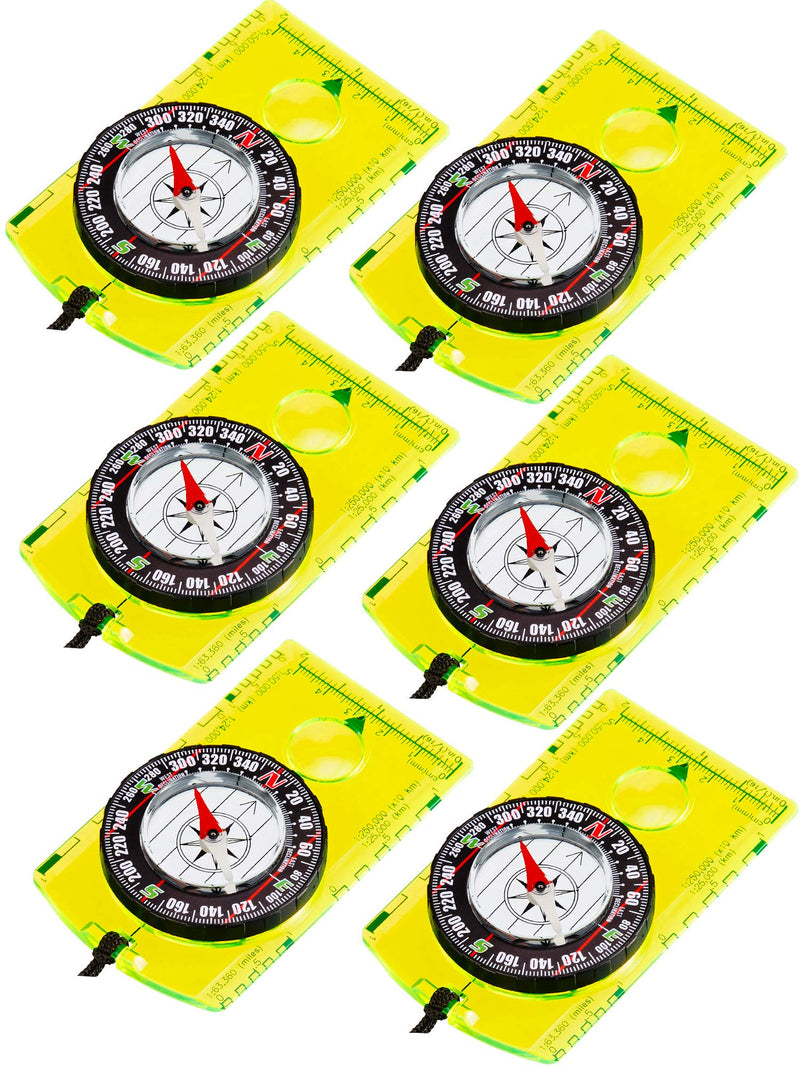 [Australia - AusPower] - Gejoy 6 Pieces Hiking Backpacking Compass Navigation Backpacking Compass Orienteering Hiking Compass Map Reading Compass for Boy Scout Kids Outdoor Camping Style 1 