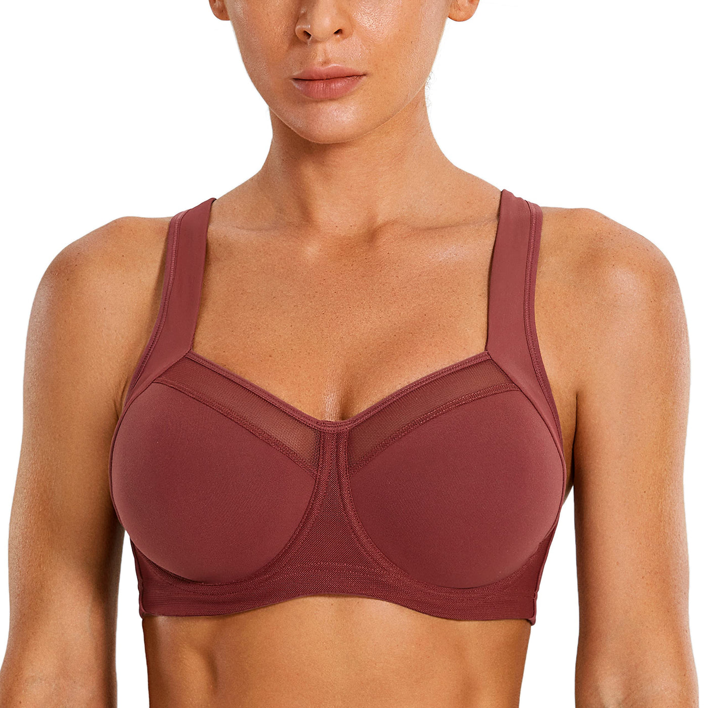 SYROKAN High Impact Sports Bras for Women Underwire High Support