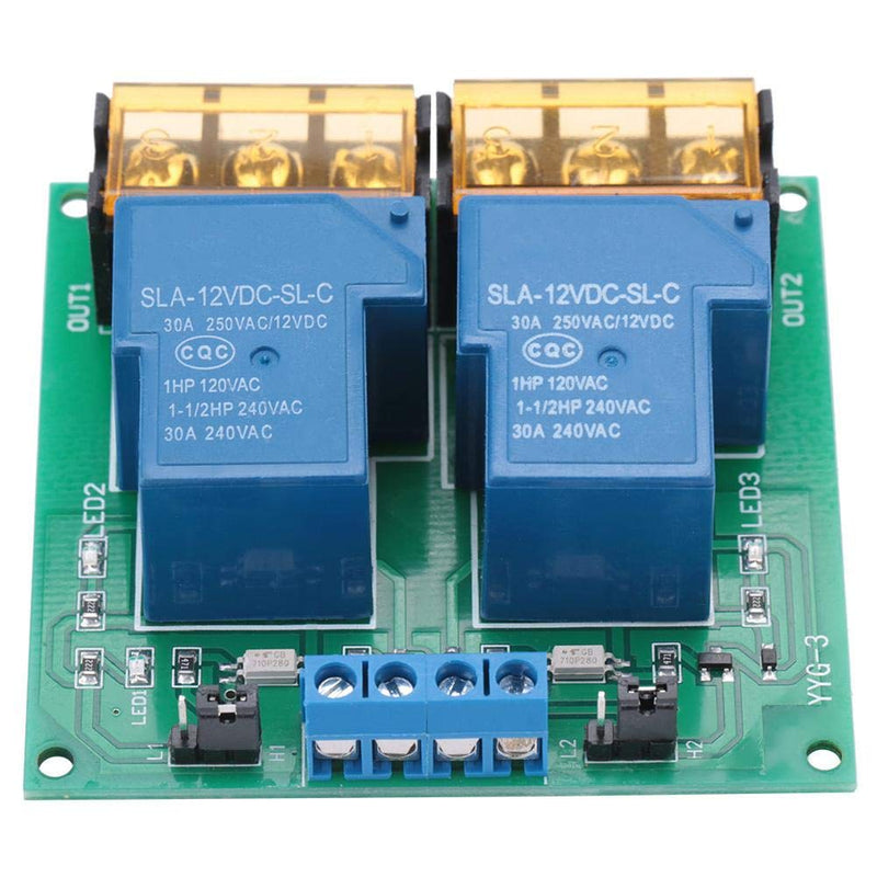 [Australia - AusPower] - Relay Module, 30A YYG-3 DC 5V/12V/24V Two Way Bidirectional Optocoupler Isolation Relay Module Electrical System Control(12VDC) 