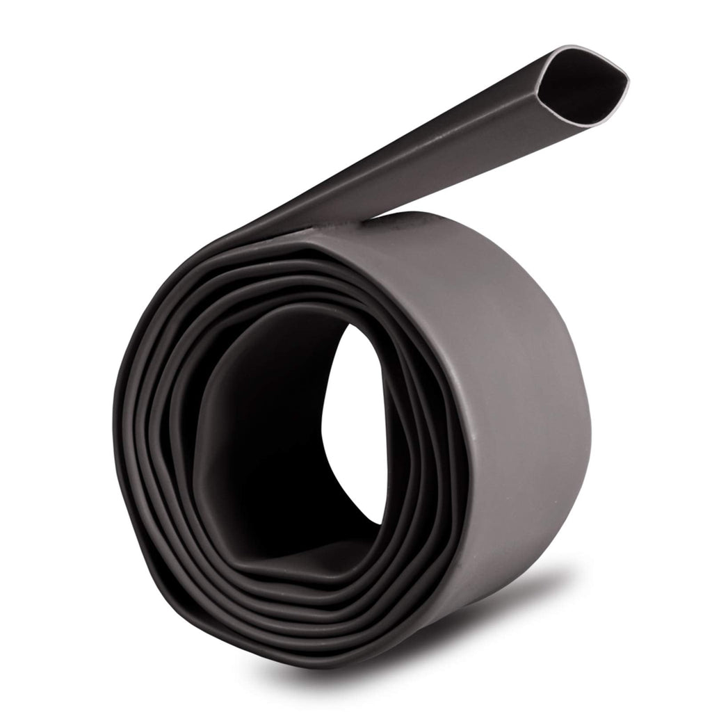 [Australia - AusPower] - 1/2 inch (Diameter) 3:1 Waterproof Heat Shrink Tubing Kit, Large Marine Dual Wall Adhesive Shrinkable Wire Wrap Tube, Insulation Sealing Wear-Resistant Cable Protector by YUKSY (4ft, Black) 1/2" (4ft, Black) 
