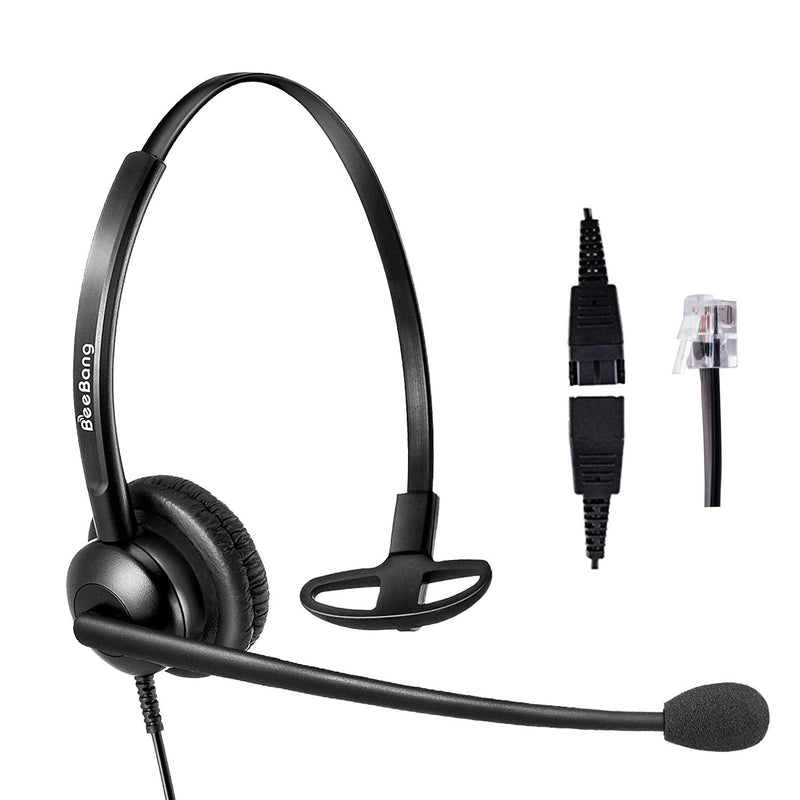 [Australia - AusPower] - Telephone Headset with Mic Mute & Volume Control for Landline Phone, Monaural Call Center Headset with Noise Cancelling Microphone for 6941 7841 7941 7942 7945 7960 7961 7962 7965 8845 8945 