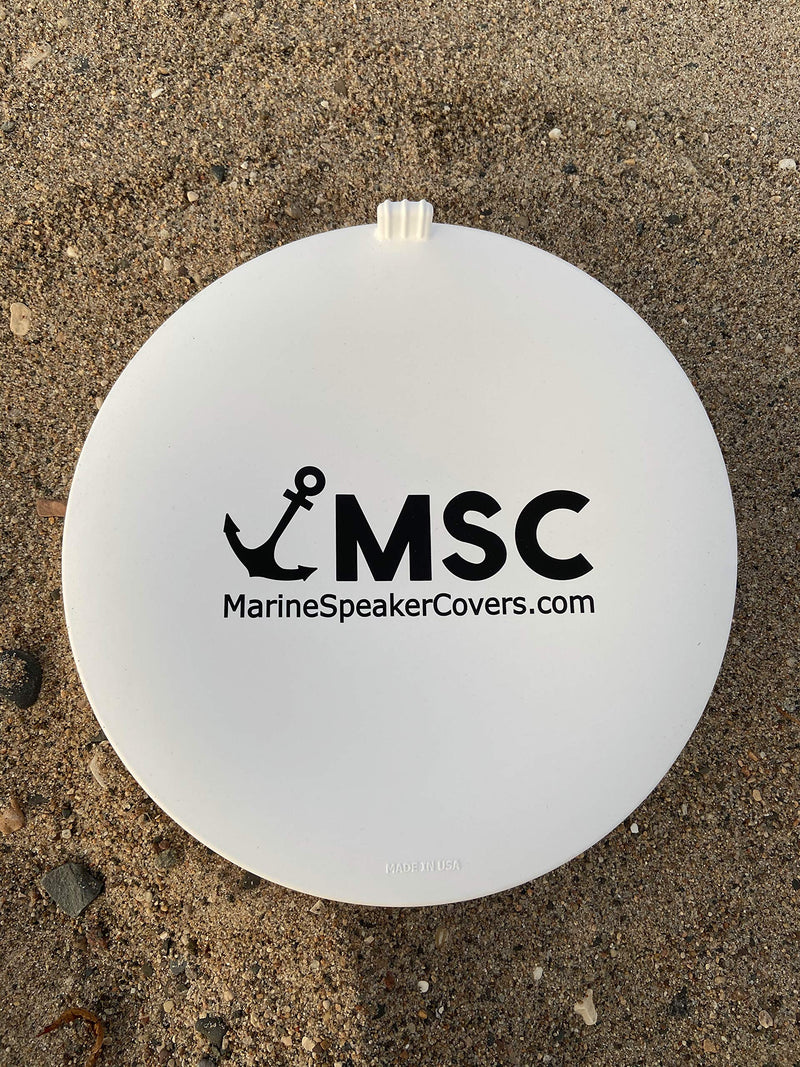 [Australia - AusPower] - Marine Speaker Covers 6.5 inch | Sold As Pair | Sun, Water, Dust Protection | Patented, Military-Grade Silicone Design | Black Logo 