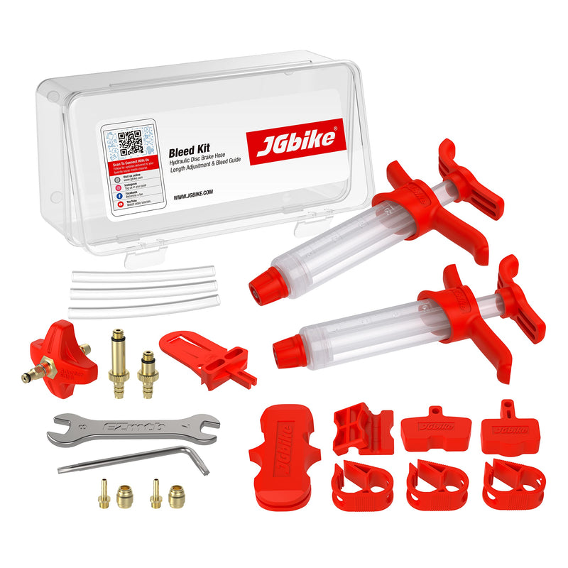[Australia - AusPower] - JGbike Standard Bleed Kit for Shimano SRAM AVID Hayes Formula Hydraulic MTB Road Brakes with 120ml Mineral Oil DOT 5.1 Fluid, for MAGURA TEKTRO Giant Disc Brakes For SRAM AVID Hayes Formula (NO Fluid) 