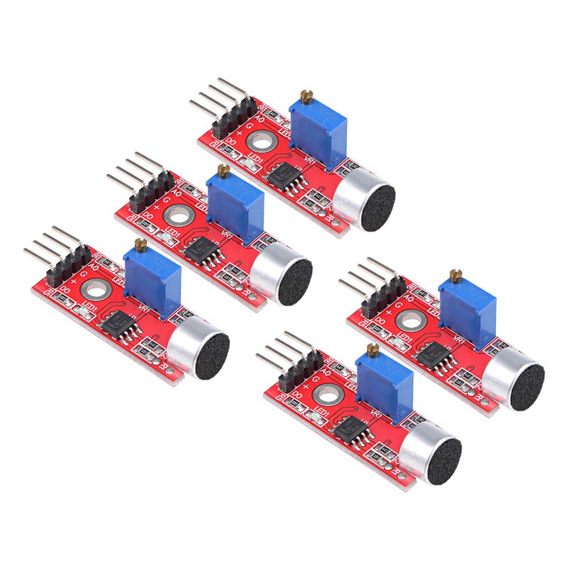 [Australia - AusPower] - uxcell Microphone Sound Sensor Voice Detection Module with Digital and Analog Out for DIY Projects 5pcs 