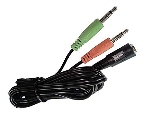 [Australia - AusPower] - PC Splitter (6FT Long) for AstroA10 A10 A40, Sennheiser, SteelSeries, Turtle Beach & Similar Gaming Headsets : Gaming Headset to PC Adapter - 3.5mm to Dual 3.5mm 