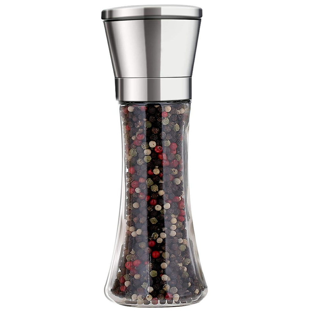 [Australia - AusPower] - bonris Professional Stainless Steel Salt and Pepper Grinder with Adjustable Coarseness with Five Grinding Level Pepper Mill Grinders Shakers .（Single Package） Tall 
