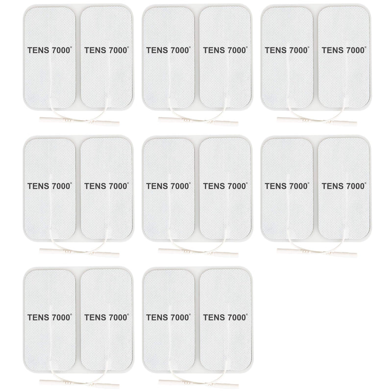 [Australia - AusPower] - TENS 7000 Official TENS Unit Pads - Premium Quality OTC TENS Pads, 2" X 4" - Compatible with Most TENS Machines, Replacement Electrodes Value Pack, 16 Count 