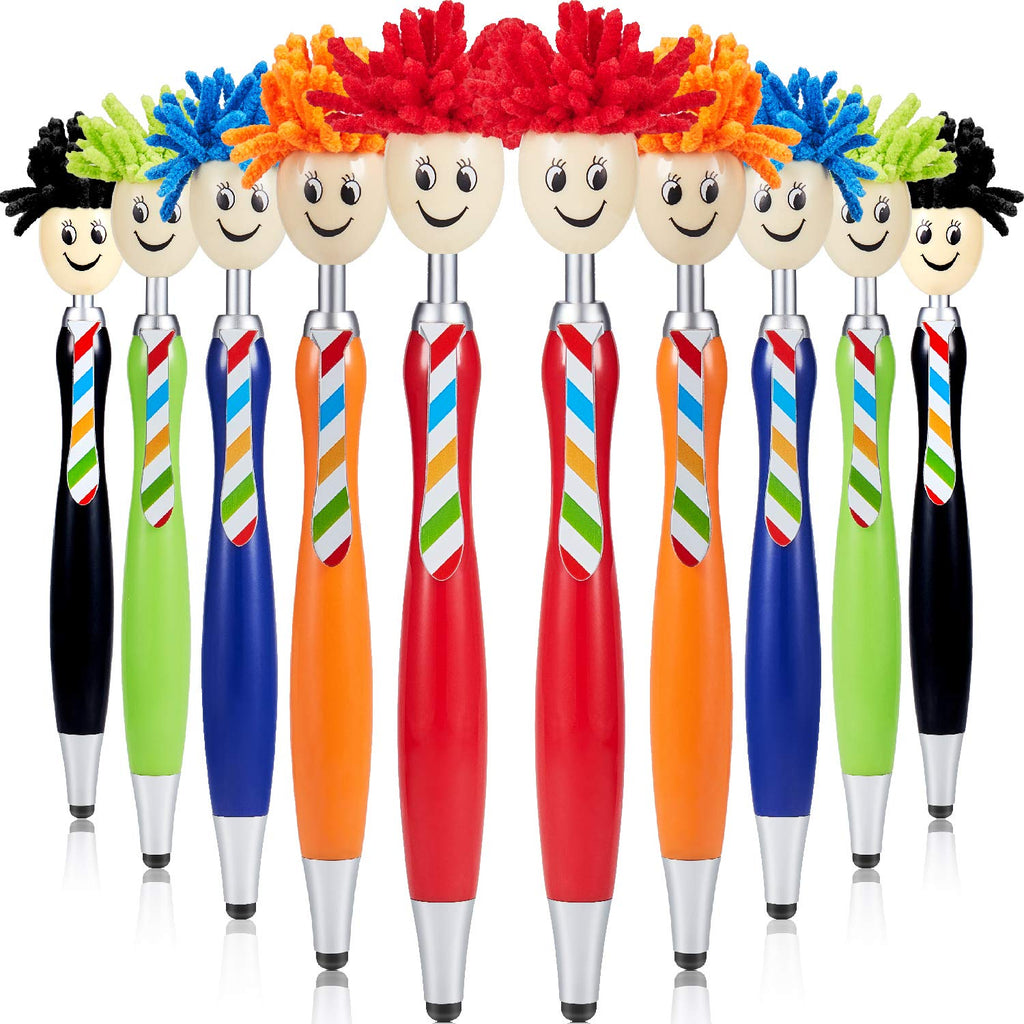 [Australia - AusPower] - Mop Head Pen Screen Cleaner Stylus Pens 3-in-1 Stylus Pen Duster for Kids and Adults (10 Pieces) 10 