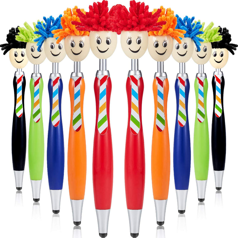 [Australia - AusPower] - Mop Head Pen Screen Cleaner Stylus Pens 3-in-1 Stylus Pen Duster for Kids and Adults (10 Pieces) 10 