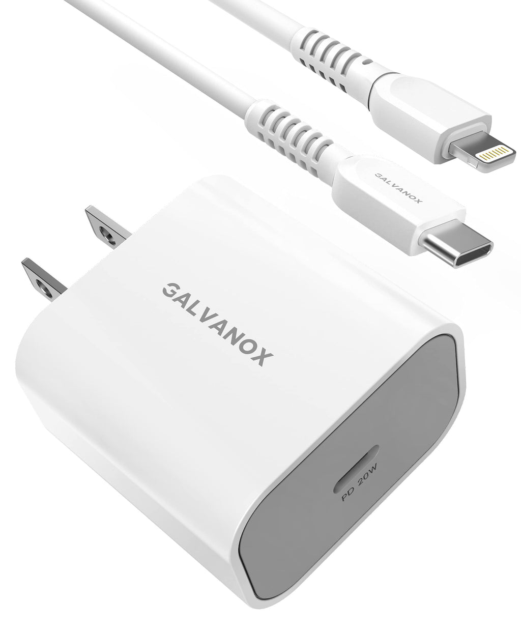 [Australia - AusPower] - Galvanox iPhone 13 / Pro Max Wall Charger, Fast Charging USB C to Lightning Cable (Apple MFi Certified) 