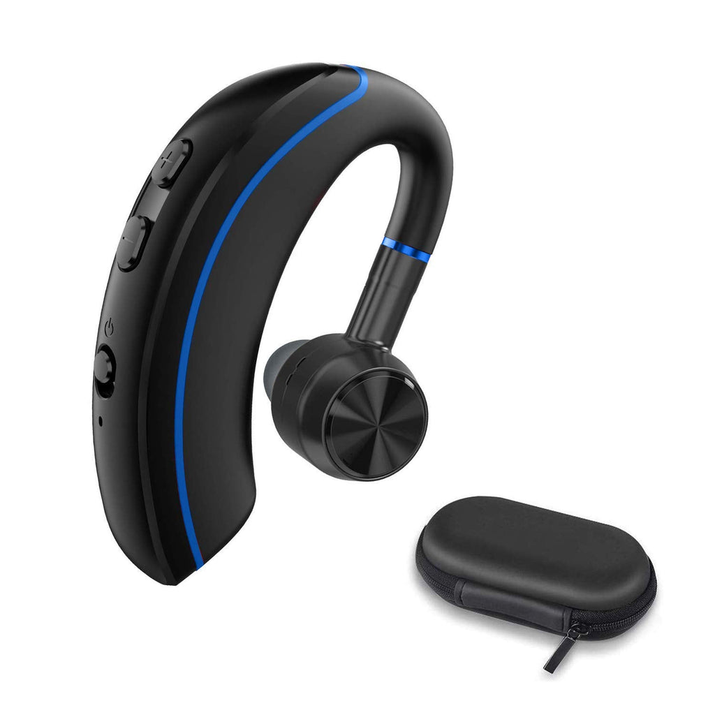 [Australia - AusPower] - Bluetooth Headset, FLINEVE Wireless Earpiece V5.0 Ultralight Hands Free Business Earphone with Mic for for Office/Office/Trucker Driving (Blue) 