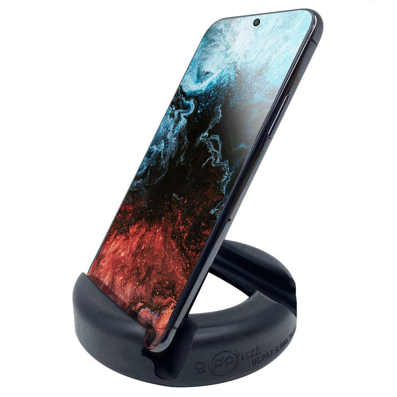[Australia - AusPower] - GoDonut - Phone Stand for Desk - Cellphone Holder Compatible with Mobile Phones, Tablets, Electronic Reading Devices - Multiangled - Black 