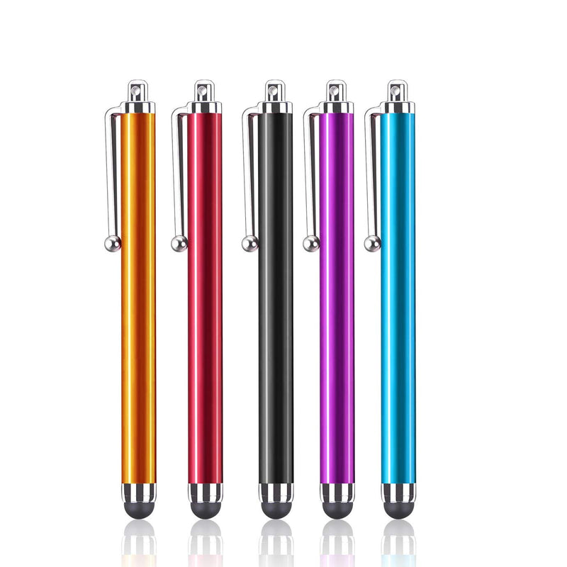 [Australia - AusPower] - Assorted Colors Stylus Pen Universal Touch Screen Capacitive Stylus for Kindle Touch Screen, for Apple iPad iPhone Xs Max, XS, X, for All Cell Phone,All Tablets (5 Pack) 