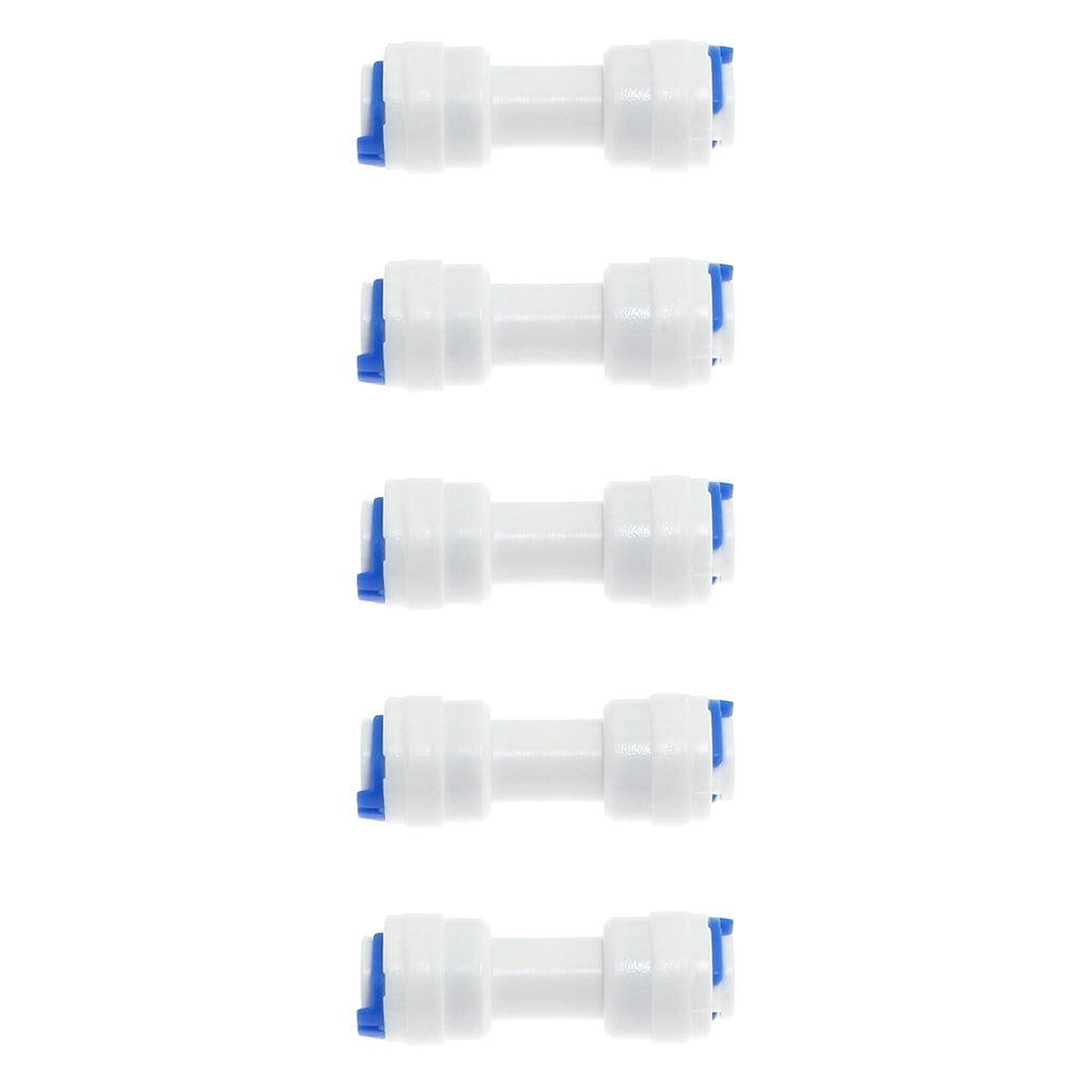 [Australia - AusPower] - Maxmoral 5PCS Pipe Fitting 1/4" OD Quick Straight Connect Push In to Connect Water Tube Fitting Connector 