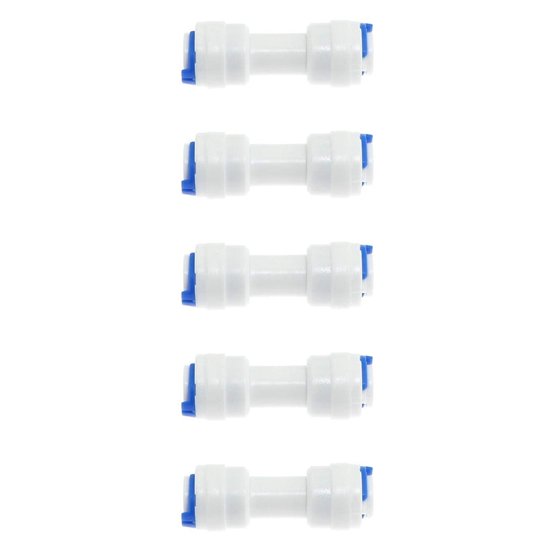 [Australia - AusPower] - Maxmoral 5PCS Pipe Fitting 1/4" OD Quick Straight Connect Push In to Connect Water Tube Fitting Connector 