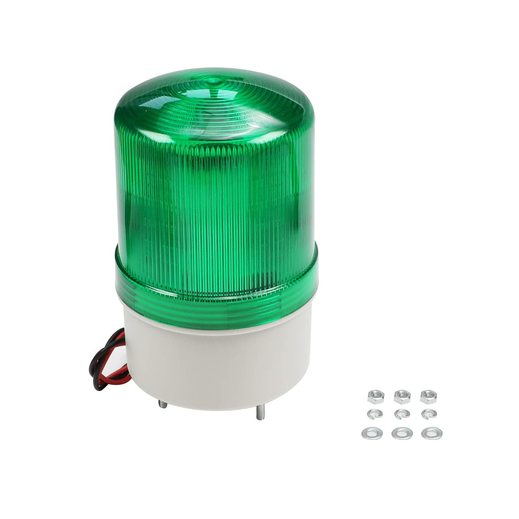 [Australia - AusPower] - Othmro 1Pcs TB-1081 110V 2W Warning Light, Industrial Signal Light Tower Lamp, Column LED Alarm Round Tower Light, Indicator Continuous Light, Plastic Electronic Parts Rotate No Sound Green 110v 2w 1pcs 