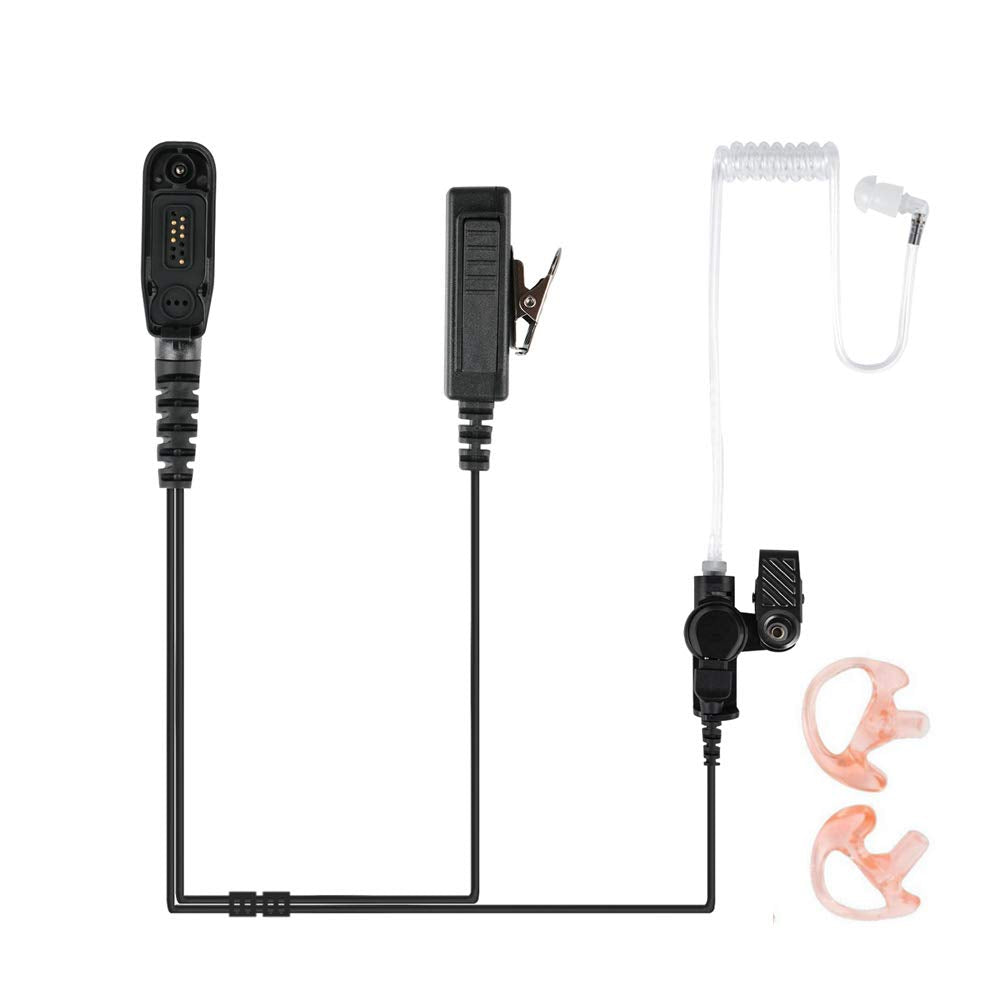 [Australia - AusPower] - Earpieces for Motorola Walkie Talkies with Mic PPT and Acoustic Tube Headset for Walkie Talkies APX4000 APX6000 APX7000 APX 8000 XPR6350 XPR6550 XIR8268 (1 Packs) 