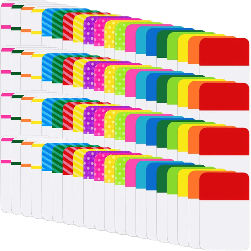 [Australia - AusPower] - 1600 Pieces Sticky Index Tabs File Folder Tabs, Writable and Repositionable File Tabs Flags for Pages or Book Markers, Reading Notes, Classify Files, 80 Sets 20 Colors Tabs (1 Inch, 1600 Pieces) 