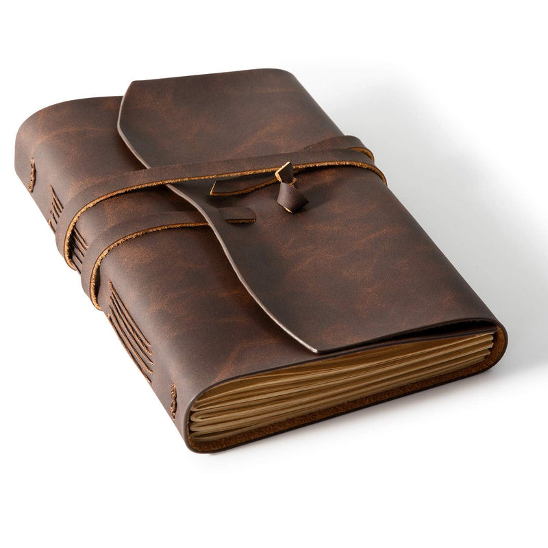 [Australia - AusPower] - Bedsure Leather Journal Notebook, Leather Bound Journal for Men and Women, Lined Travel Journal & Writing Journal for Personal Diary, 5x7 inches, Brown, 200 Pages 
